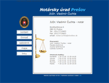 Tablet Screenshot of notar-presov.sk